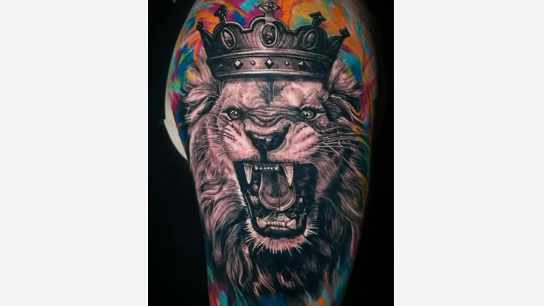 Crown Lion Tattoos 