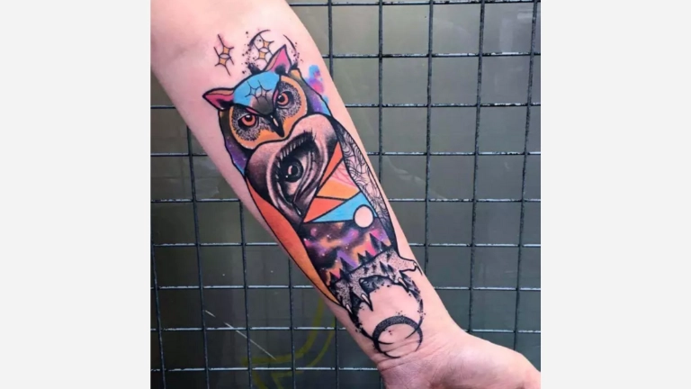 Watercolor Owl Tattoos