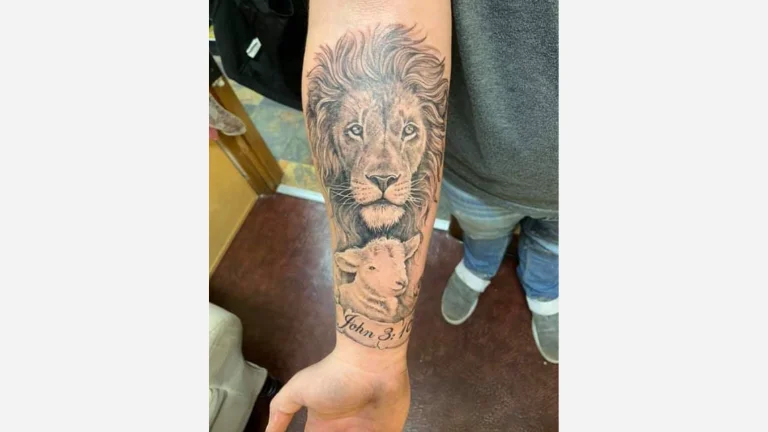 Lion and Lamb Tattoo
