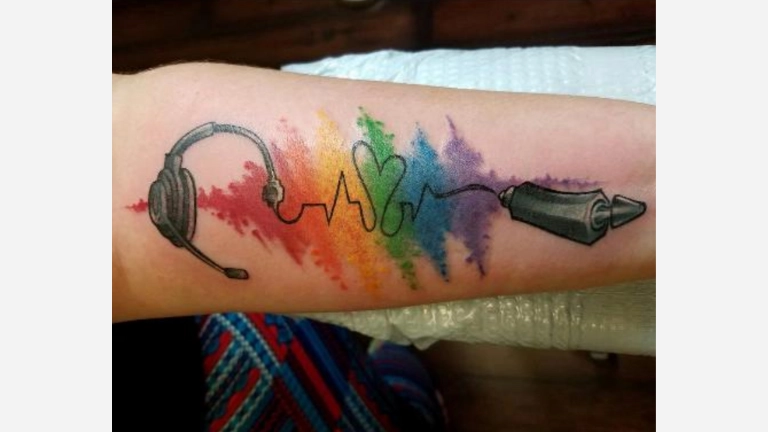 Heartbeat Music Tattoo