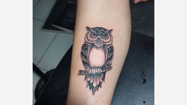 Simple Owl Tattoo