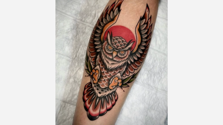 Traditional American Owl Tattoos