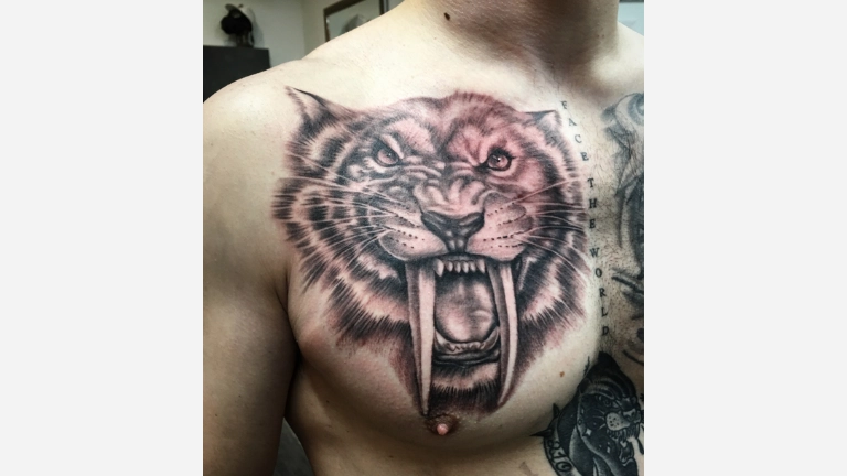 Sabre-Toothed Tiger Tattoo