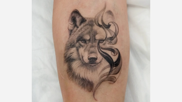 Simple Wolf Tattoo