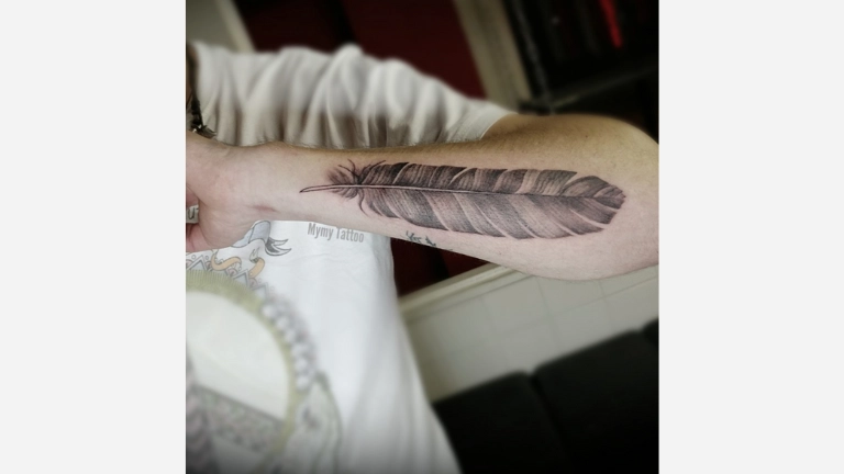 Hawk Feather Tattoo