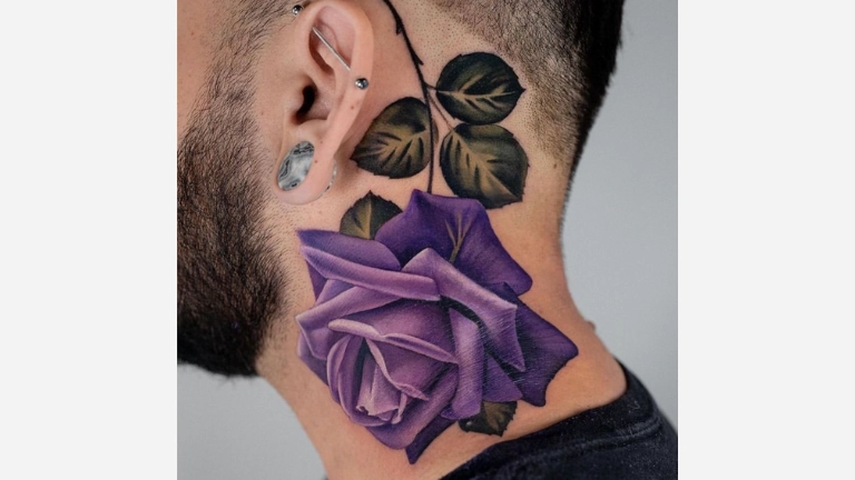 Purple Rose Tattoo