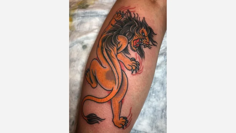 Traditional Lion Tattoo