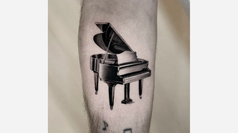 Piano Music Tattoo