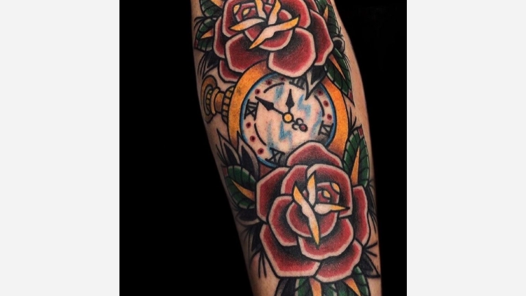 Classic Clock Tattoo