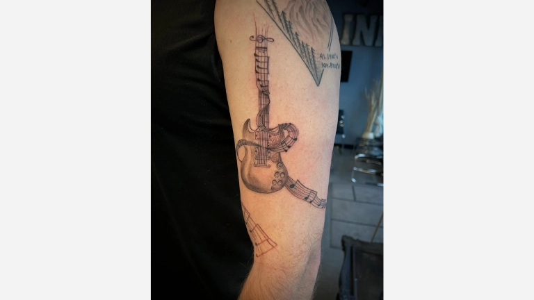 Guitar Music Tattoo