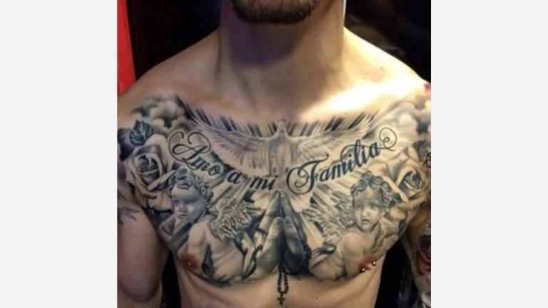 Chest Religious Tattoo