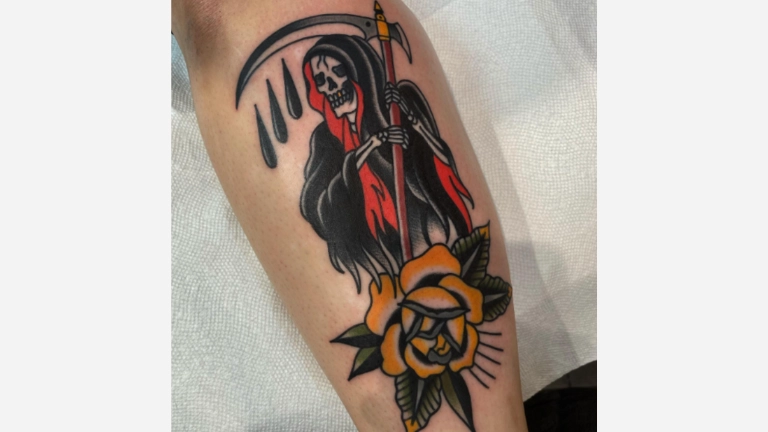 Simple Grim Reaper Tattoo