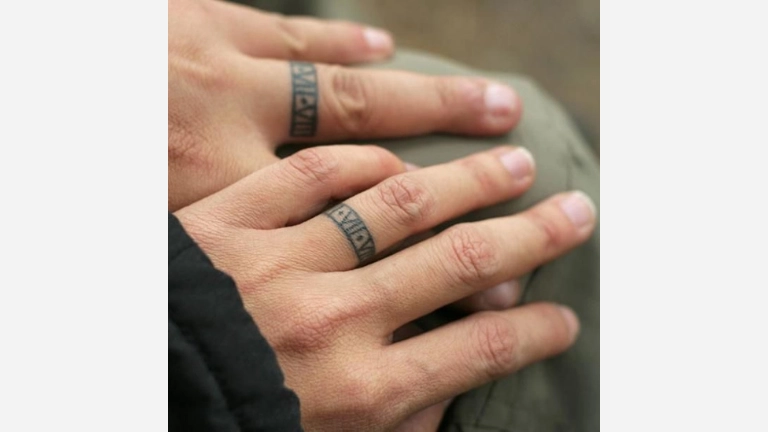 Roman Numeral Ring Tattoo