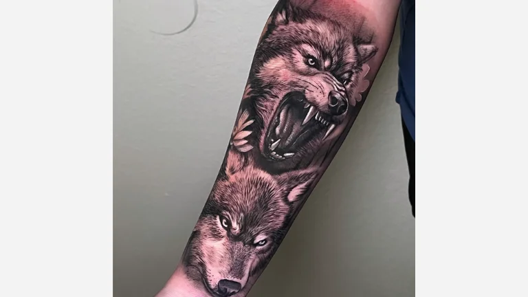 Angry Wolf Tattoo