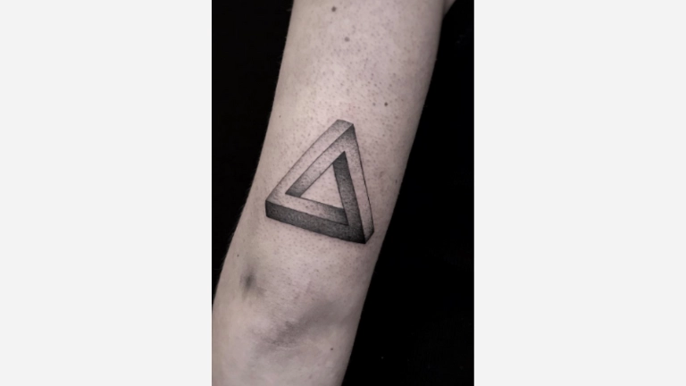 Geometric Triangle Tattoo