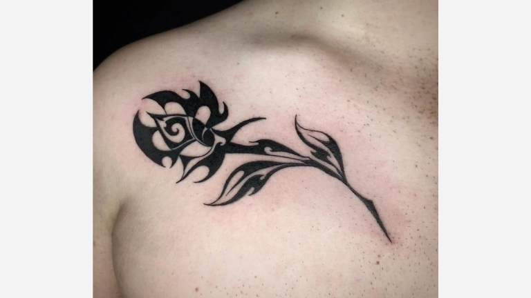 Tribal Rose Tattoo