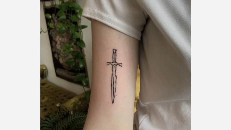 Simple Dagger Tattoo