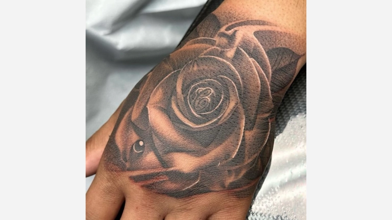 Hand Rose Tattoo