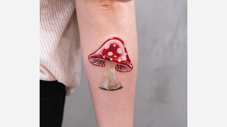 Simple Mushroom Tattoo