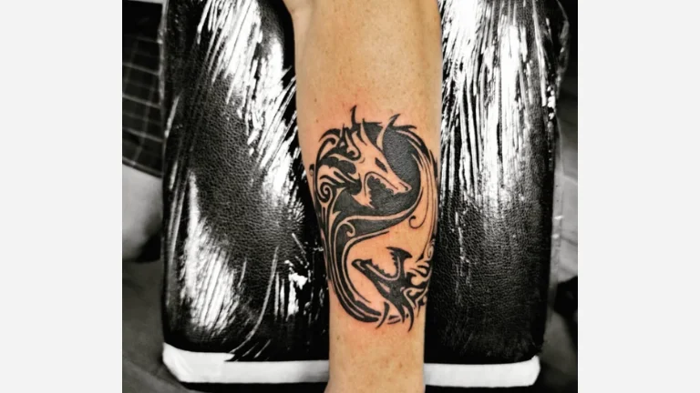 Yin and Yang Wolf Tattoo