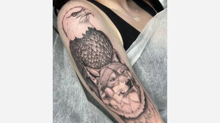 Wold and Eagle Tattoo