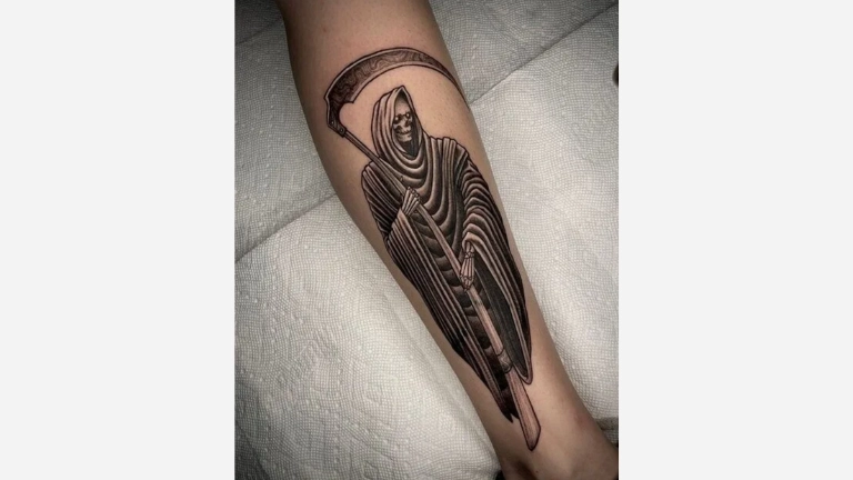 Grim Reaper Drawing Tattoo 