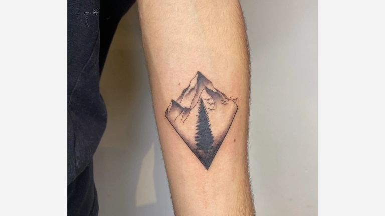 Simple Mountain Tattoos