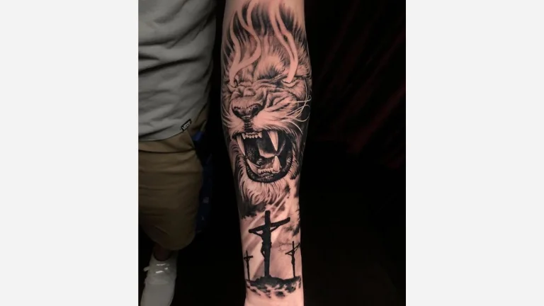 Religious Lion Tattoo