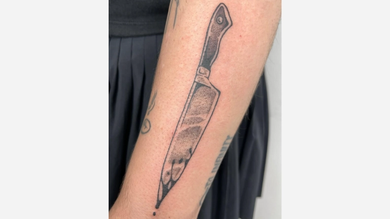 Simple Knife Tattoo