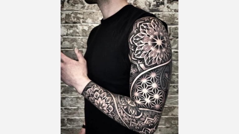 Geometric Sleeve Tattoo