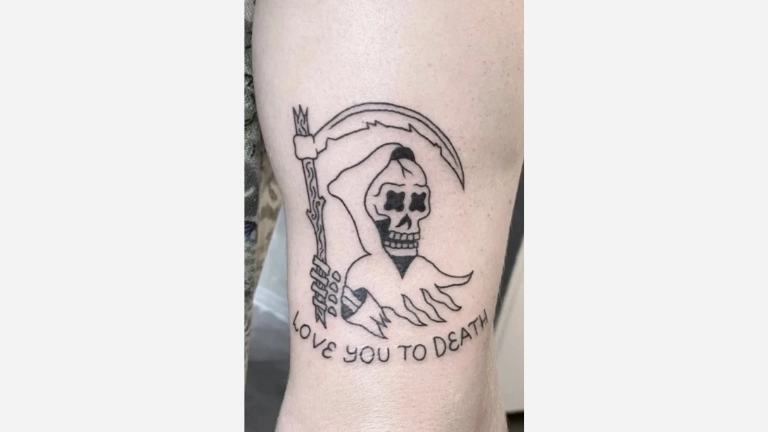 Grim Reaper Tattoo Outline