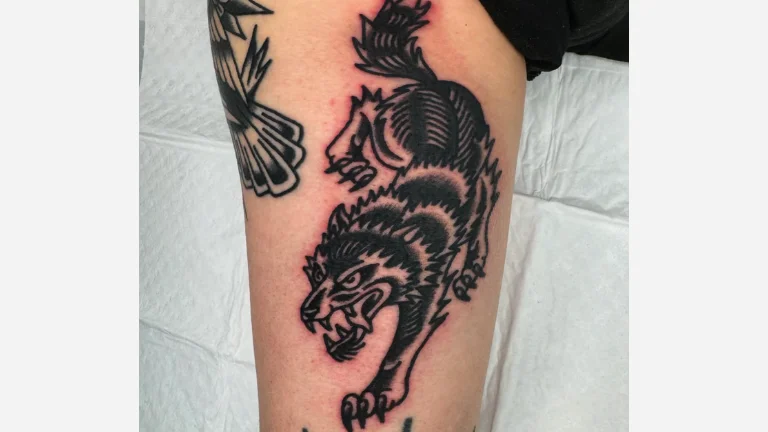 Traditional Wolf Tattoo