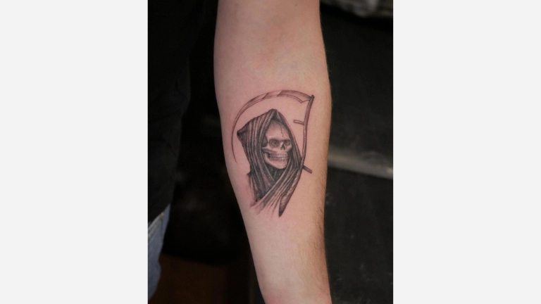 Small Grim Reaper Tattoo