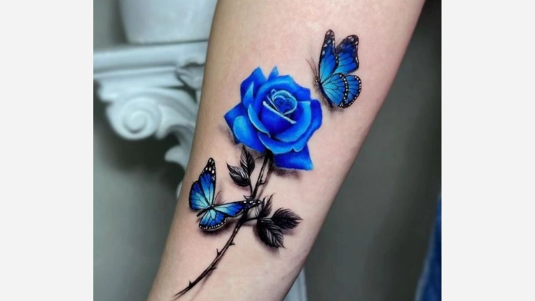 Blue Rose Tattoo