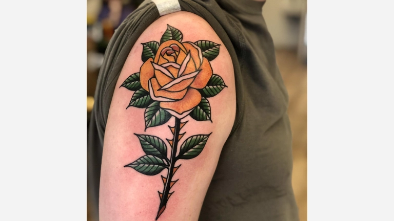 Yellow Rose Tattoo