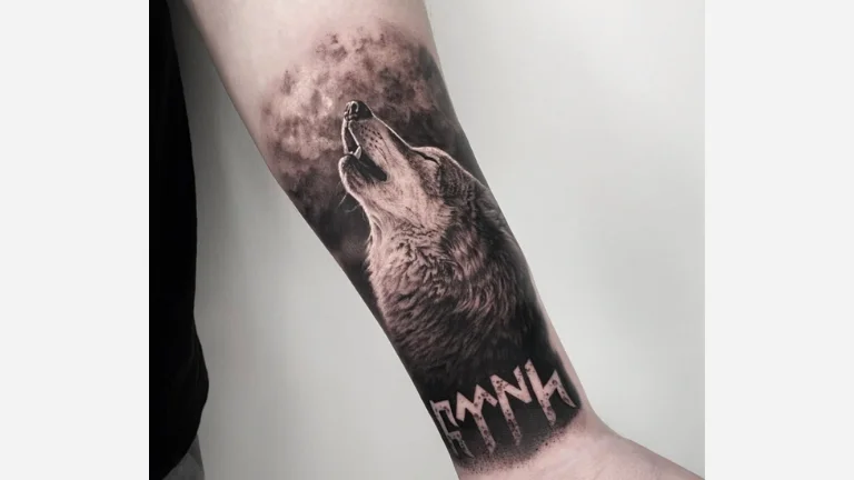 Howling Wolf Tattoo