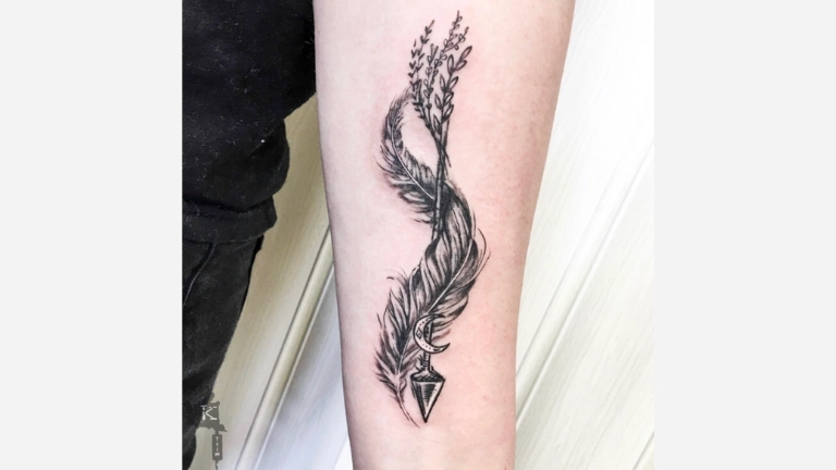 Arrow Feather Tattoo