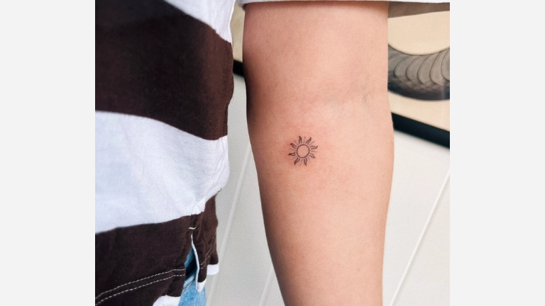 Simple Sun Tattoo