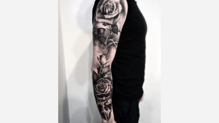 Vine Rose Tattoo