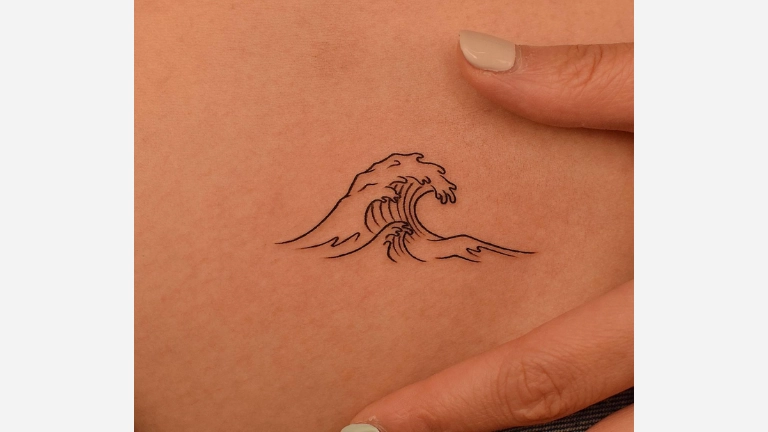 Simple Wave Tattoo