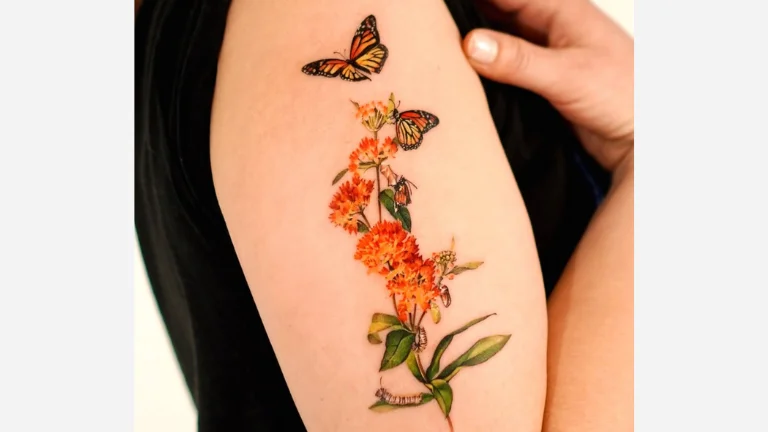 Butterfly Floral Tattoo