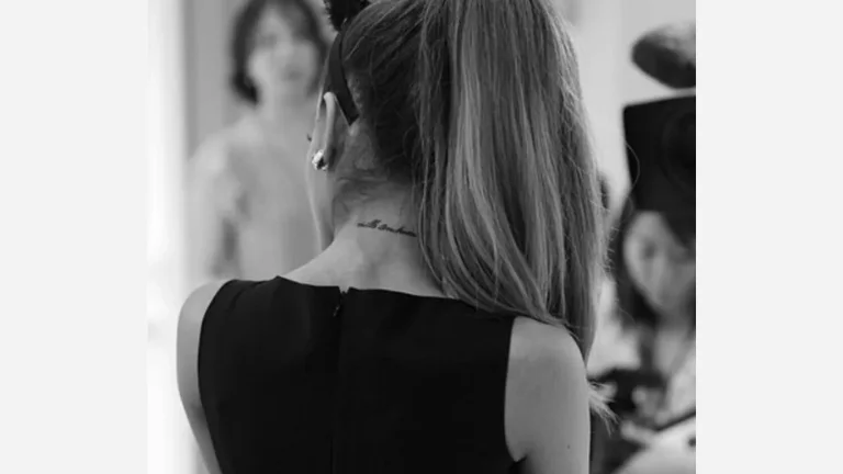 Ariana Grande Neck Tattoo