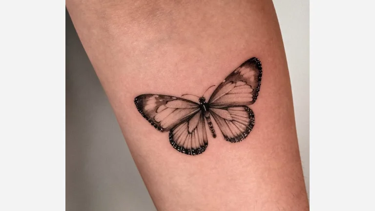 Butterfly Contrast Tattoo