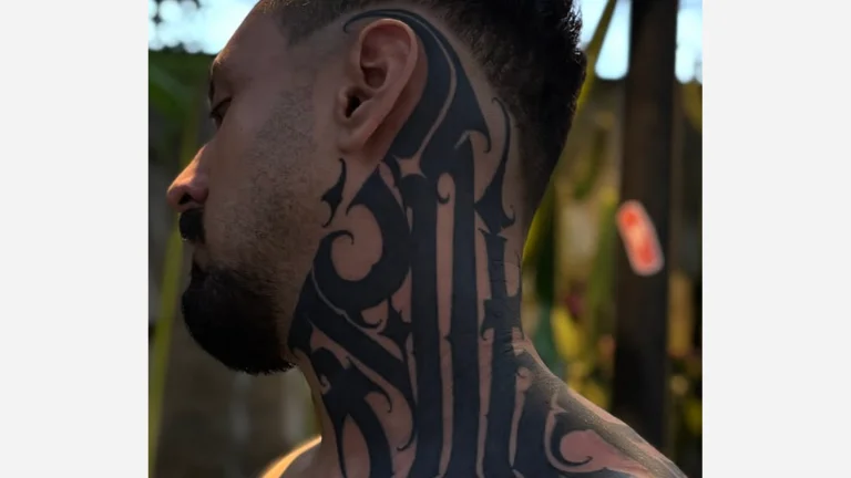 Unique Neck Tattoo