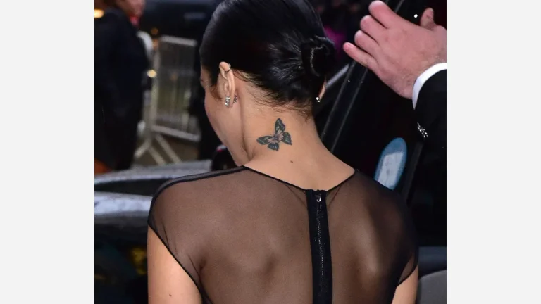 Vanessa Hudgens Neck Tattoo