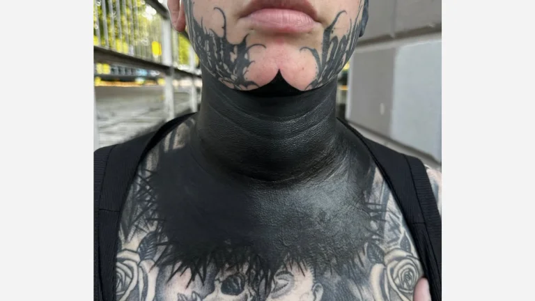 Blackout Neck Tattoo