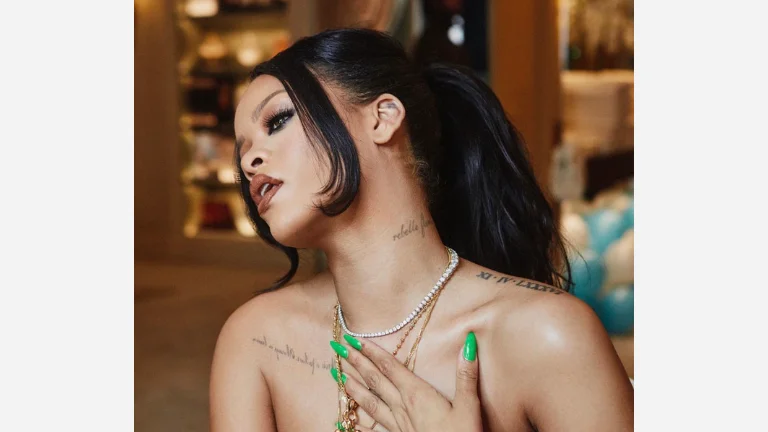 Rihanna Neck Tattoo