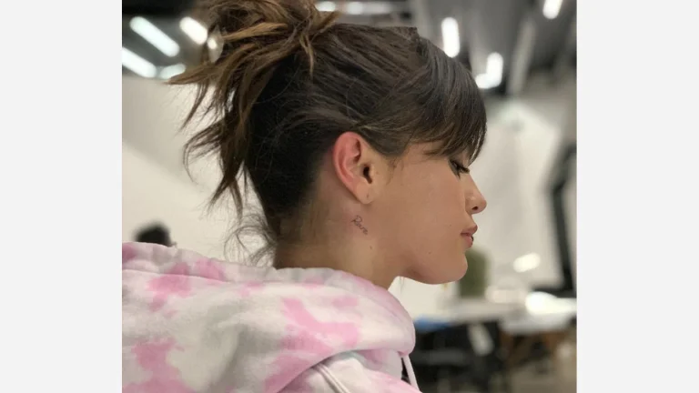 Selena Gomez Neck Tattoo