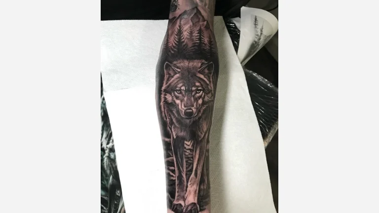 Forearm Wolf Tattoo