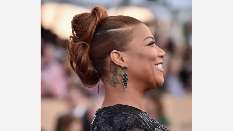 Queen Latifah Neck Tattoo